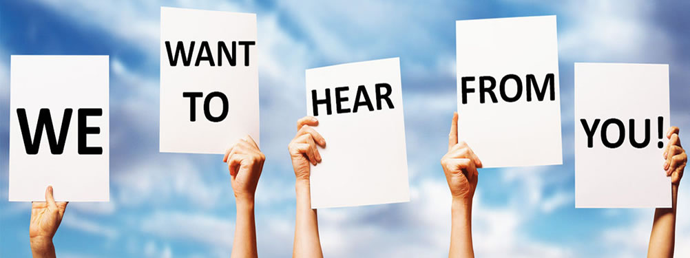 We want to hear from you!